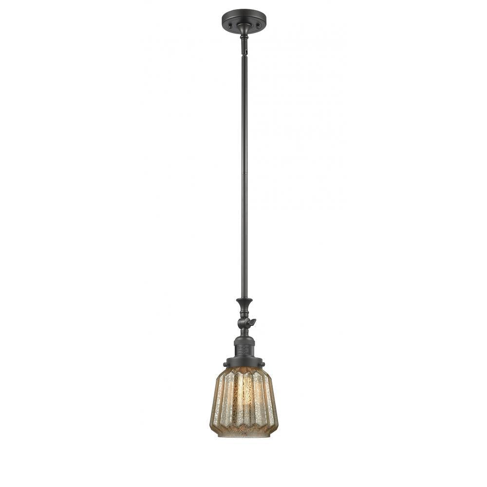 Chatham - 1 Light - 7 inch - Oil Rubbed Bronze - Stem Hung - Adjustable Mini Pendant
