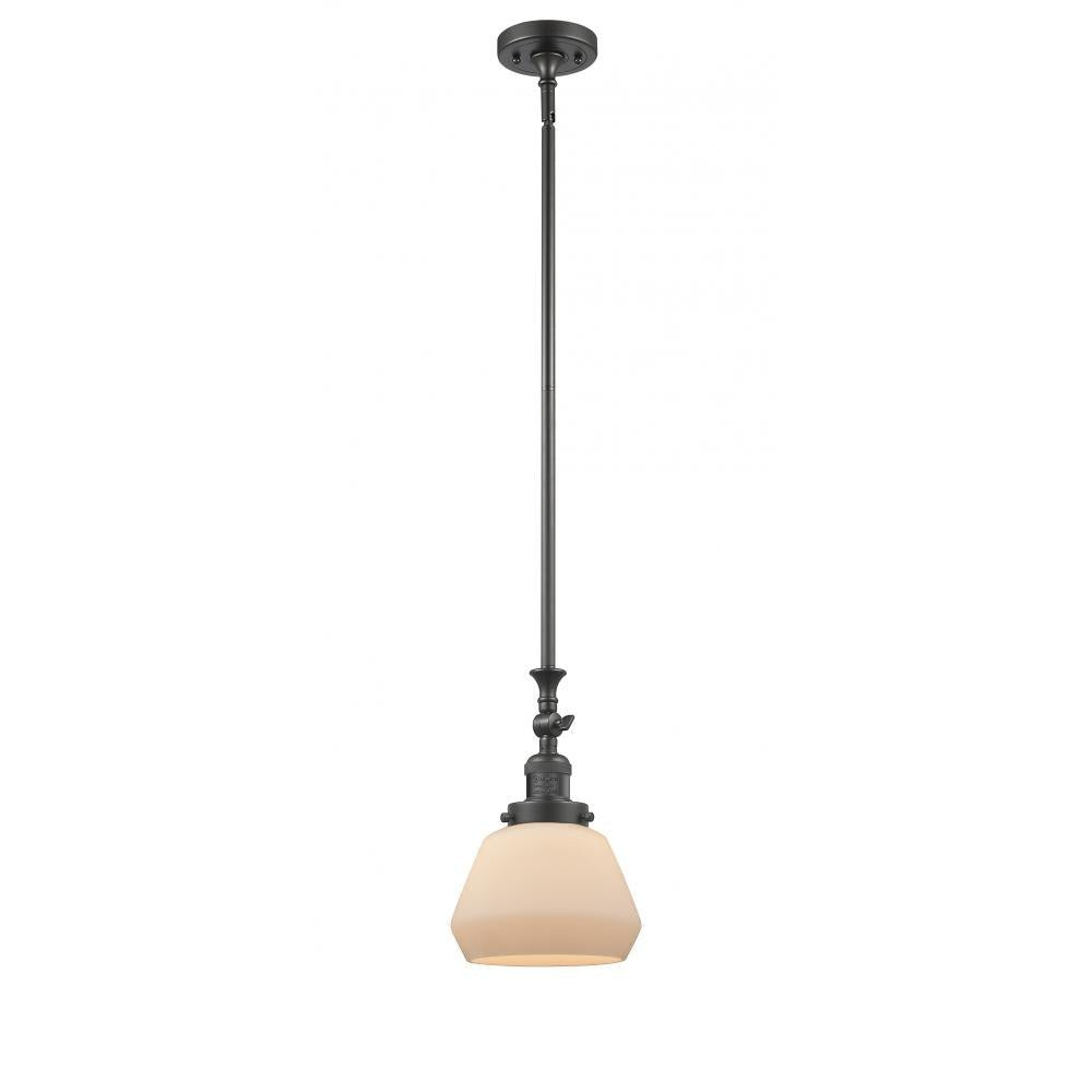 Fulton - 1 Light - 7 inch - Oil Rubbed Bronze - Stem Hung - Adjustable Mini Pendant