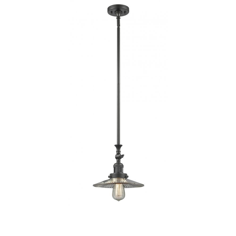 Halophane - 1 Light - 9 inch - Oil Rubbed Bronze - Stem Hung - Adjustable Mini Pendant