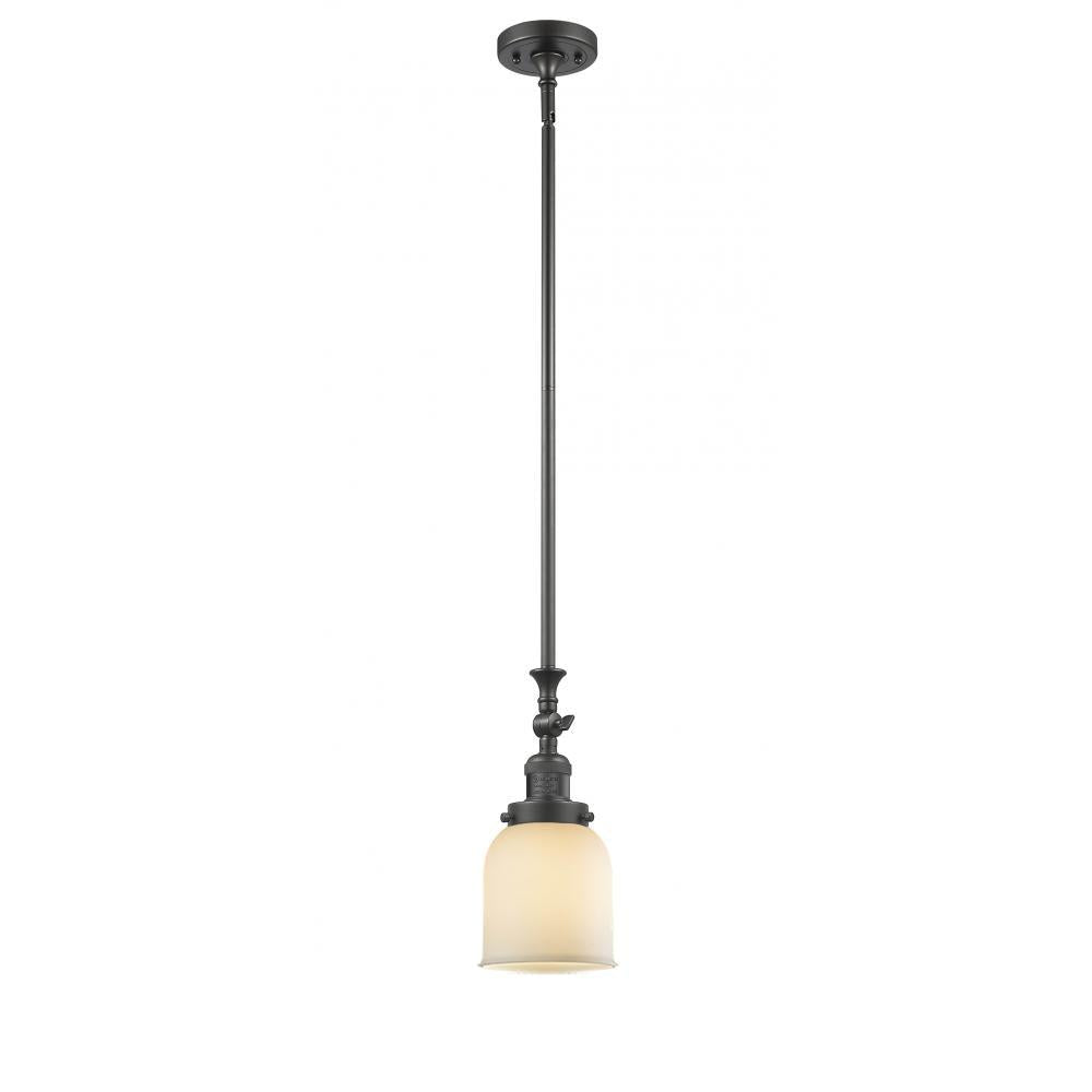 Bell - 1 Light - 5 inch - Oil Rubbed Bronze - Stem Hung - Adjustable Mini Pendant