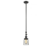 Bell - 1 Light - 5 inch - Oil Rubbed Bronze - Stem Hung - Adjustable Mini Pendant
