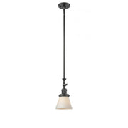 Cone - 1 Light - 6 inch - Oil Rubbed Bronze - Stem Hung - Adjustable Mini Pendant