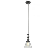 Cone - 1 Light - 6 inch - Oil Rubbed Bronze - Stem Hung - Adjustable Mini Pendant