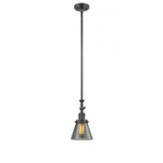 Cone - 1 Light - 6 inch - Oil Rubbed Bronze - Stem Hung - Adjustable Mini Pendant
