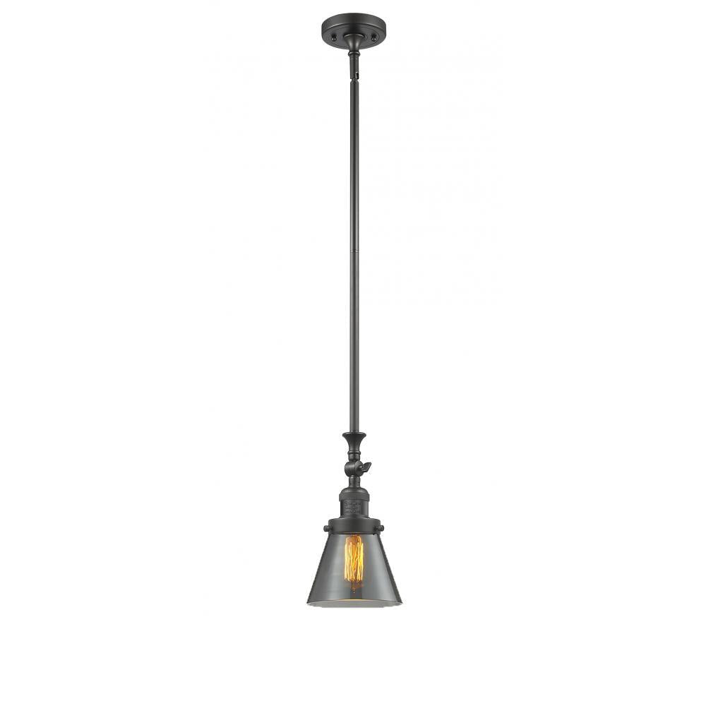 Cone - 1 Light - 6 inch - Oil Rubbed Bronze - Stem Hung - Adjustable Mini Pendant
