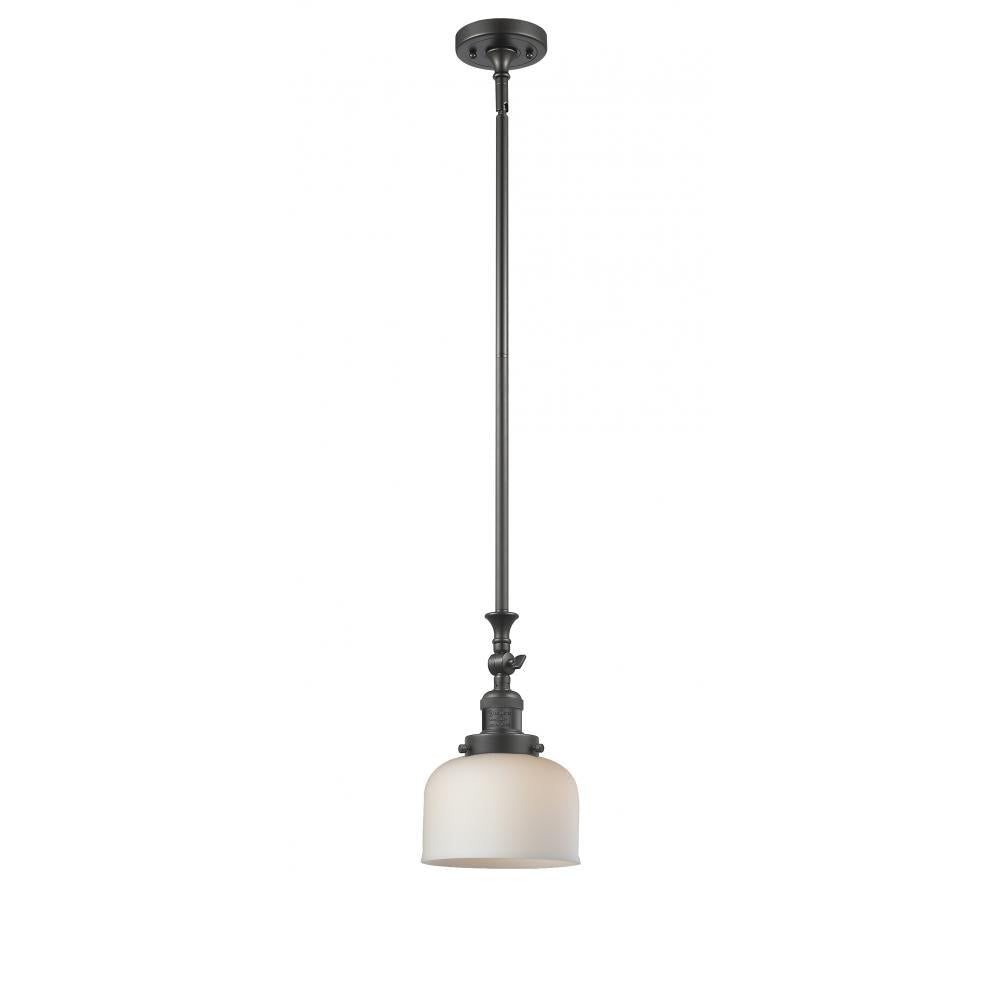 Bell - 1 Light - 8 inch - Oil Rubbed Bronze - Stem Hung - Adjustable Mini Pendant