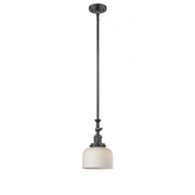 Bell - 1 Light - 8 inch - Oil Rubbed Bronze - Stem Hung - Adjustable Mini Pendant