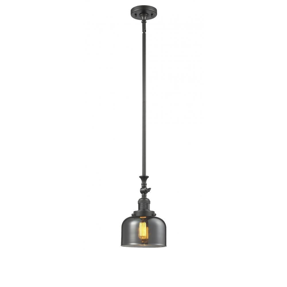Bell - 1 Light - 8 inch - Oil Rubbed Bronze - Stem Hung - Adjustable Mini Pendant
