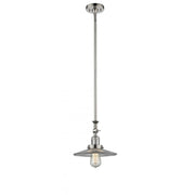 Halophane - 1 Light - 9 inch - Polished Nickel - Stem Hung - Adjustable Mini Pendant