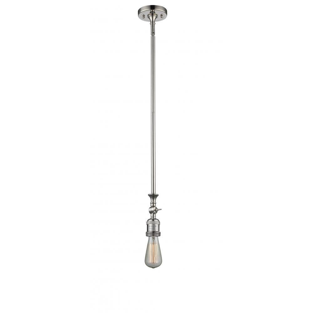 Bare Bulb - 1 Light - 3 inch - Polished Nickel - Stem Hung - Adjustable Mini Pendant