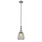 Chatham - 1 Light - 7 inch - Brushed Satin Nickel - Stem Hung - Adjustable Mini Pendant