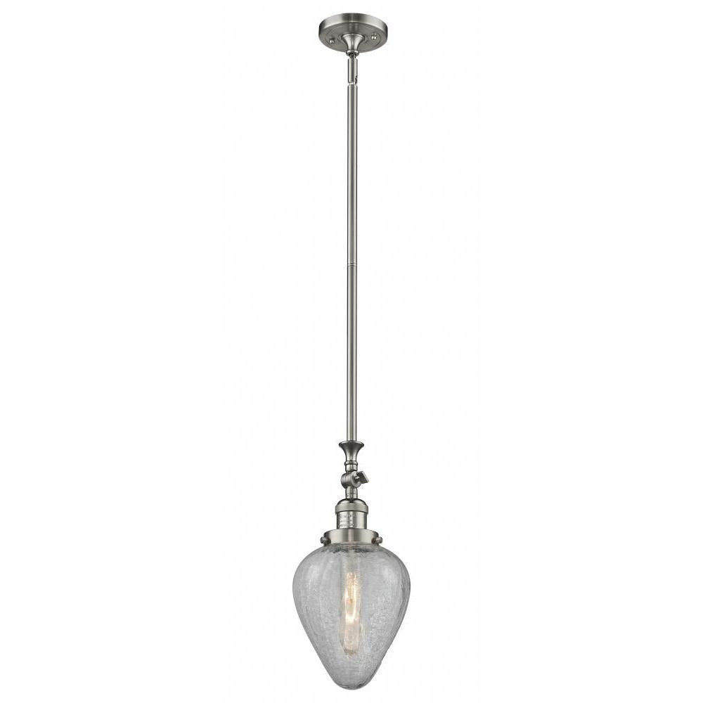 Geneseo - 1 Light - 7 inch - Brushed Satin Nickel - Stem Hung - Adjustable Mini Pendant