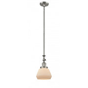 Fulton - 1 Light - 7 inch - Brushed Satin Nickel - Stem Hung - Adjustable Mini Pendant