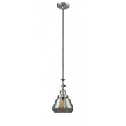 Fulton - 1 Light - 7 inch - Brushed Satin Nickel - Stem Hung - Adjustable Mini Pendant