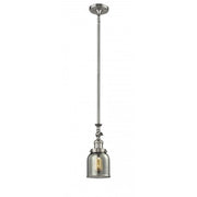 Bell - 1 Light - 5 inch - Brushed Satin Nickel - Stem Hung - Adjustable Mini Pendant