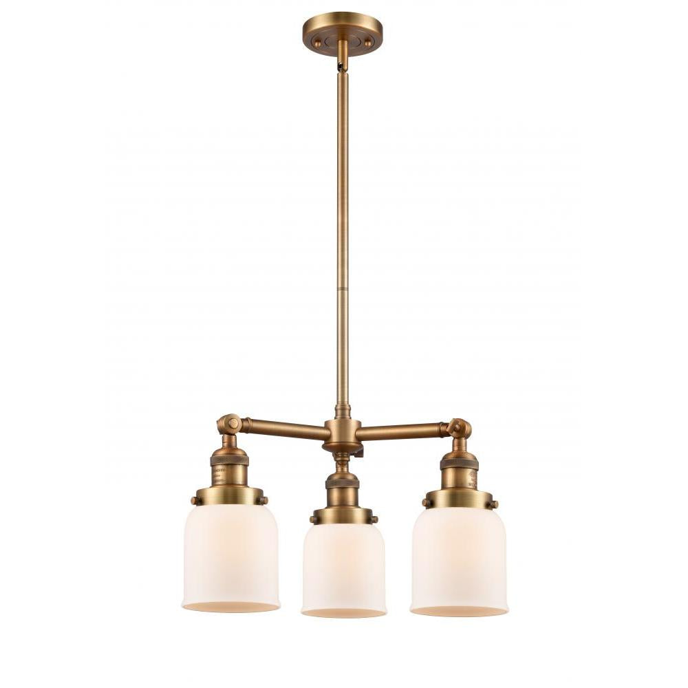 Bell - 3 Light - 19 inch - Brushed Brass - Stem Hung - Chandelier