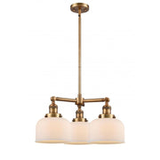 Bell - 3 Light - 22 inch - Brushed Brass - Stem Hung - Chandelier