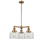 Bell - 3 Light - 22 inch - Brushed Brass - Stem Hung - Chandelier