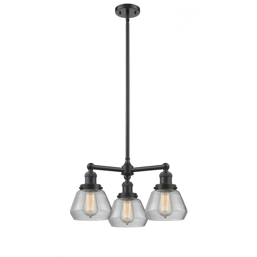 Fulton - 3 Light - 22 inch - Oil Rubbed Bronze - Stem Hung - Chandelier
