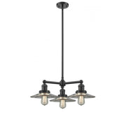 Halophane - 3 Light - 22 inch - Oil Rubbed Bronze - Stem Hung - Chandelier