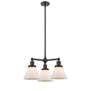 Cone - 3 Light - 22 inch - Oil Rubbed Bronze - Stem Hung - Chandelier