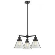 Cone - 3 Light - 22 inch - Oil Rubbed Bronze - Stem Hung - Chandelier