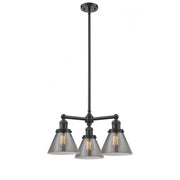 Cone - 3 Light - 22 inch - Oil Rubbed Bronze - Stem Hung - Chandelier