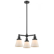 Cone - 3 Light - 19 inch - Oil Rubbed Bronze - Stem Hung - Chandelier