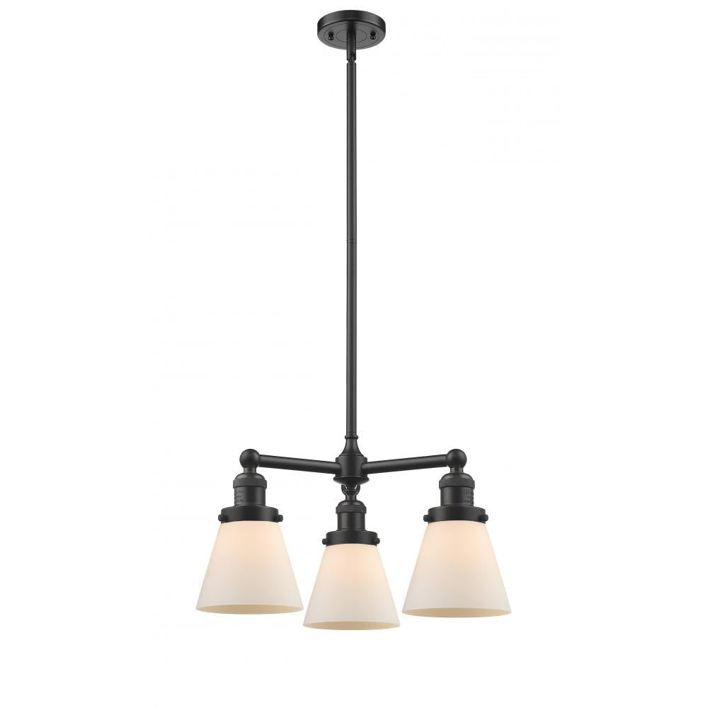 Cone - 3 Light - 19 inch - Oil Rubbed Bronze - Stem Hung - Chandelier