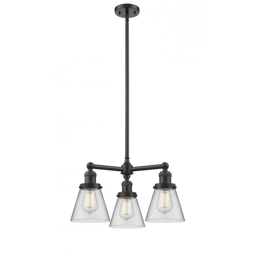 Cone - 3 Light - 19 inch - Oil Rubbed Bronze - Stem Hung - Chandelier
