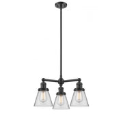 Cone - 3 Light - 19 inch - Oil Rubbed Bronze - Stem Hung - Chandelier