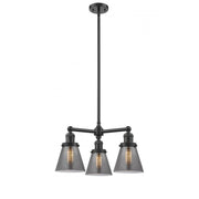 Cone - 3 Light - 19 inch - Oil Rubbed Bronze - Stem Hung - Chandelier