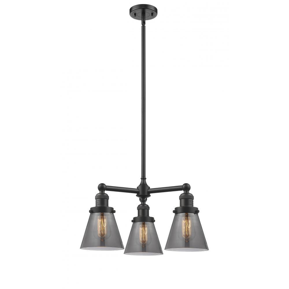 Cone - 3 Light - 19 inch - Oil Rubbed Bronze - Stem Hung - Chandelier
