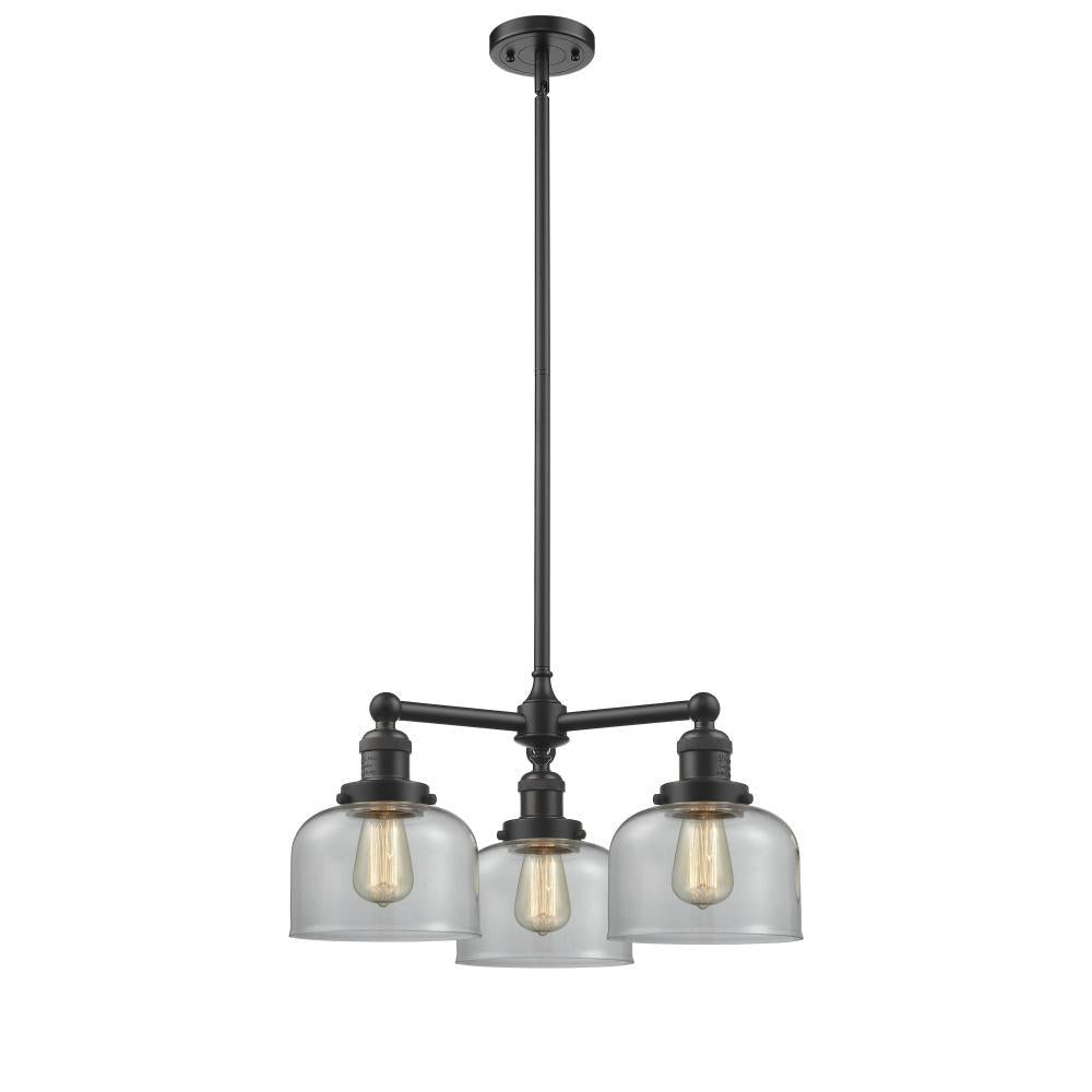 Bell - 3 Light - 22 inch - Oil Rubbed Bronze - Stem Hung - Chandelier