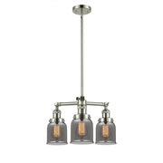 Bell - 3 Light - 19 inch - Polished Nickel - Stem Hung - Chandelier