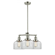 Bell - 3 Light - 22 inch - Polished Nickel - Stem Hung - Chandelier