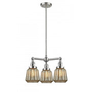 Chatham - 3 Light - 24 inch - Brushed Satin Nickel - Stem Hung - Chandelier