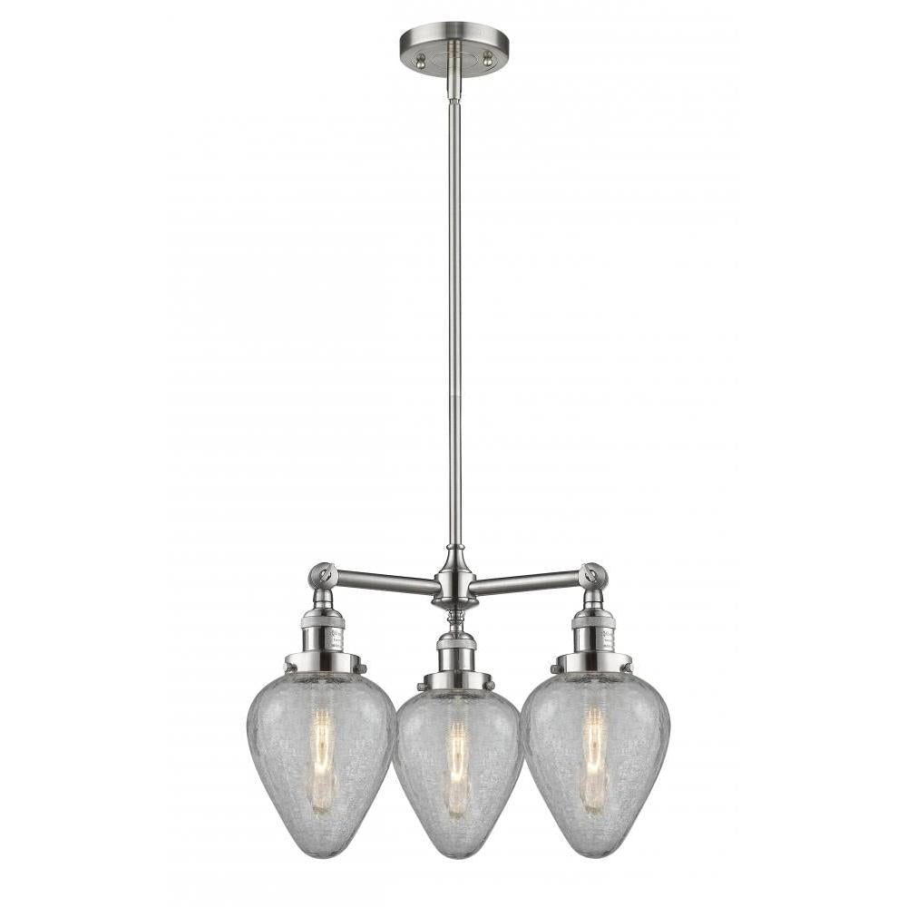 Geneseo - 3 Light - 26 inch - Brushed Satin Nickel - Stem Hung - Chandelier