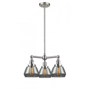 Fulton - 3 Light - 22 inch - Brushed Satin Nickel - Stem Hung - Chandelier