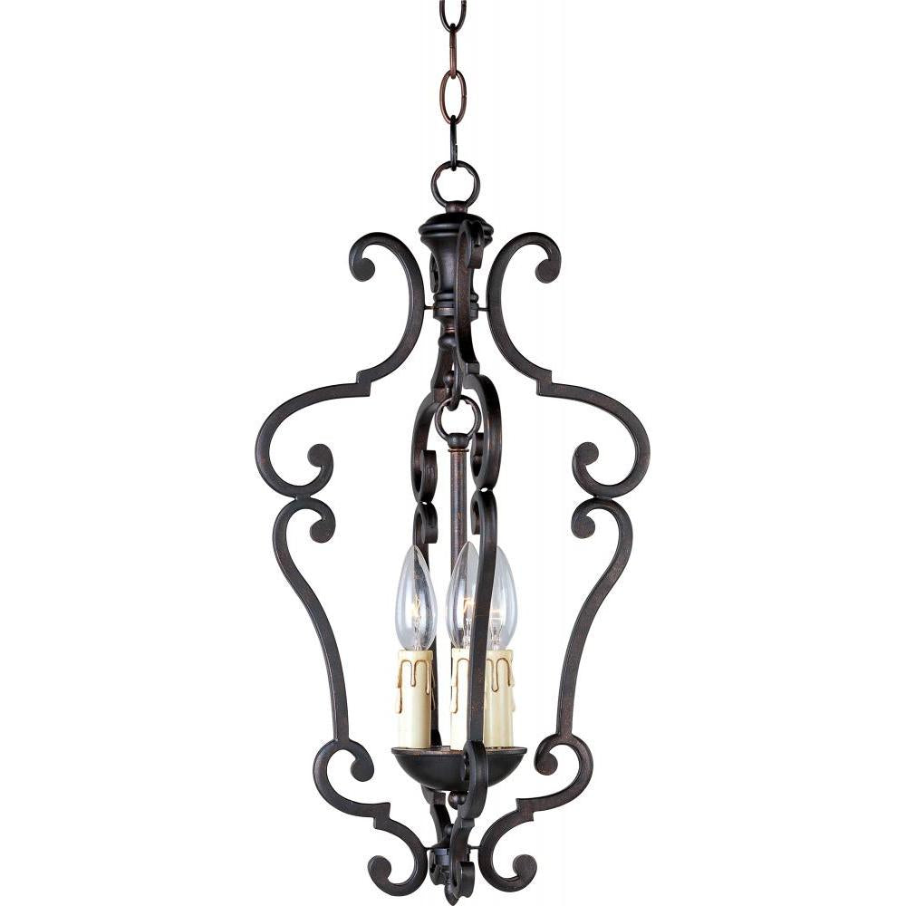 Foyer 11 Inch Chandelier – Colonial Umber