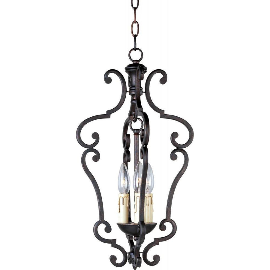 Foyer 11 Inch Chandelier – Colonial Umber