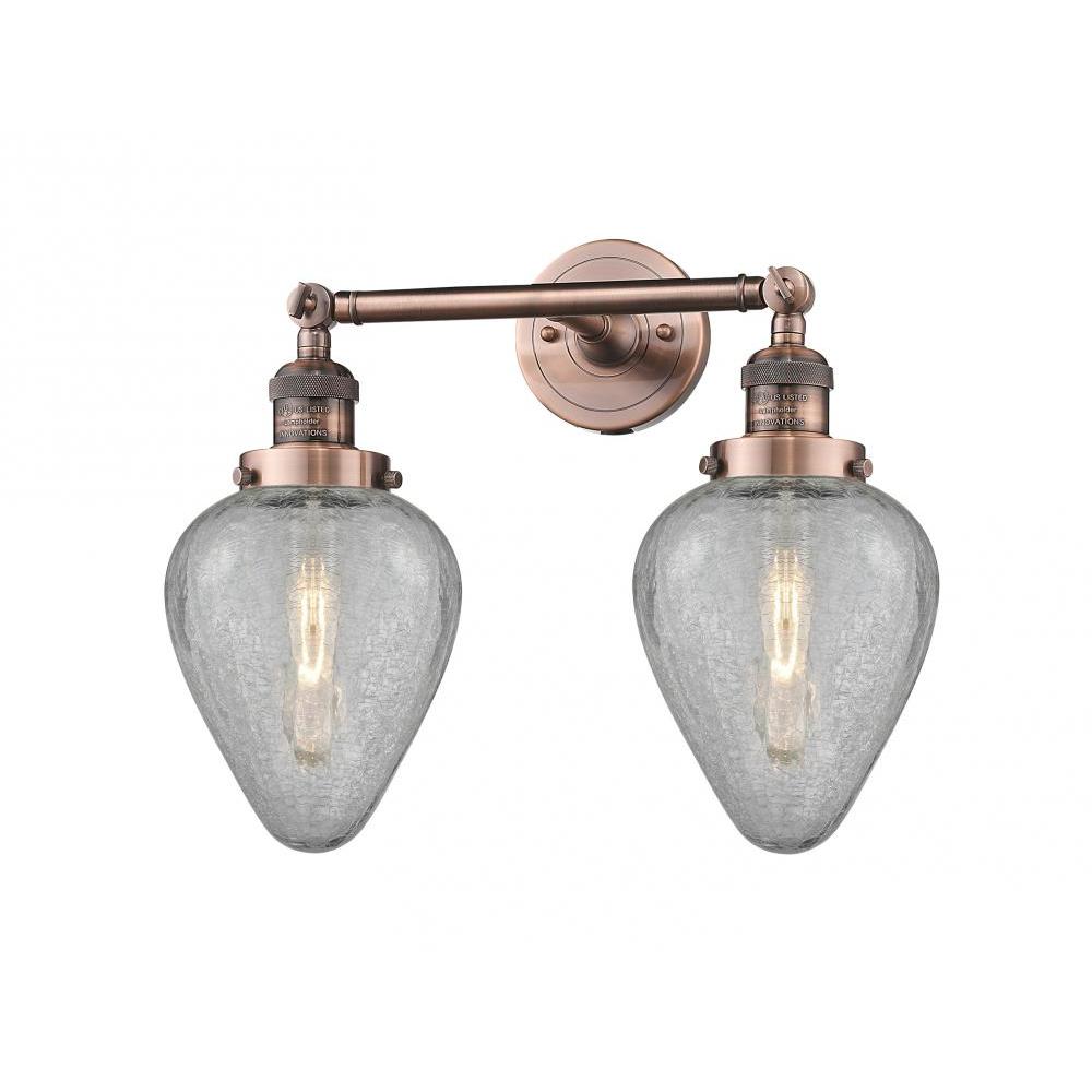 Geneseo - 2 Light - 17 inch - Antique Copper - Adjustable Bath Vanity Light