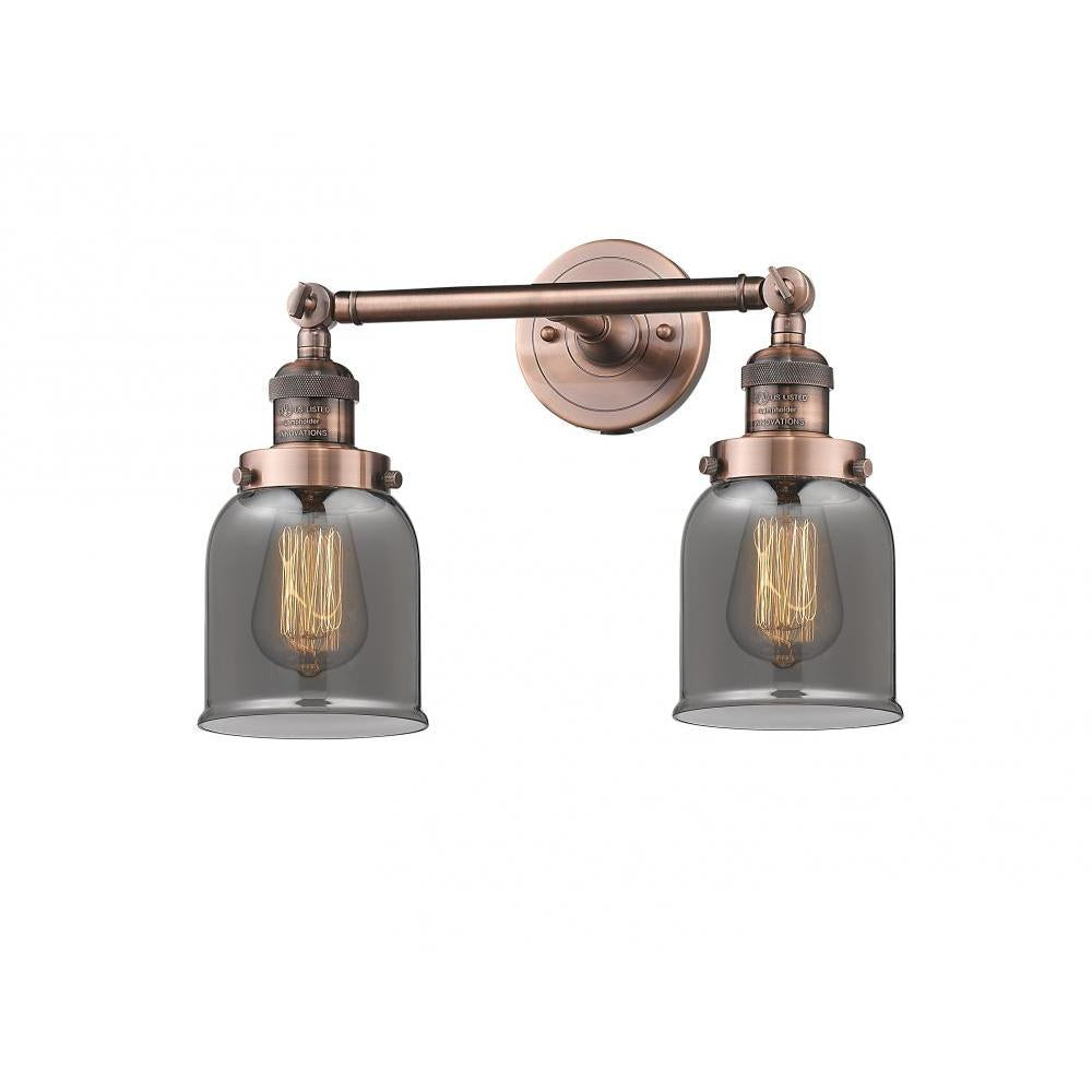 Bell - 2 Light - 16 inch - Antique Copper - Adjustable Bath Vanity Light