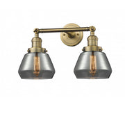 Fulton - 2 Light - 17 inch - Brushed Brass - Adjustable Bath Vanity Light