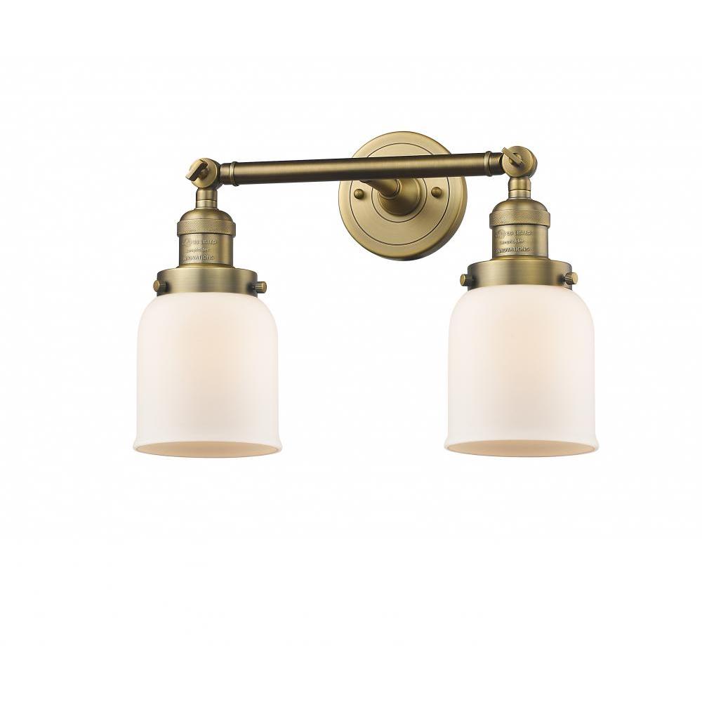 Bell - 2 Light - 16 inch - Brushed Brass - Adjustable Bath Vanity Light