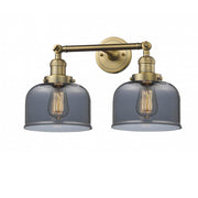 Bell - 2 Light - 19 inch - Brushed Brass - Adjustable Bath Vanity Light