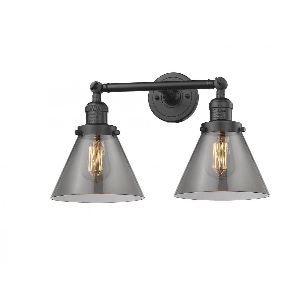 Cone - 2 Light - 18 inch - Oil Rubbed Bronze - Adjustable Bath Vanity Light