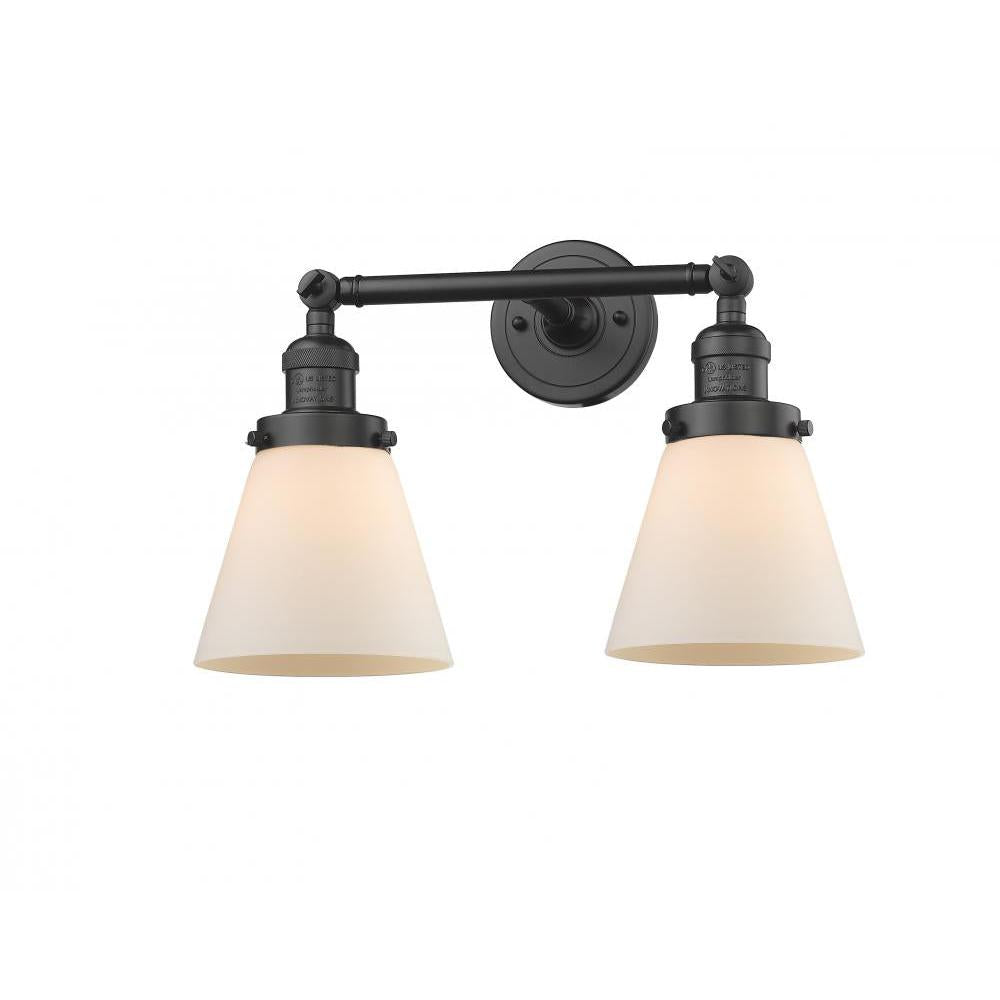 Cone - 2 Light - 16 inch - Oil Rubbed Bronze - Adjustable Bath Vanity Light