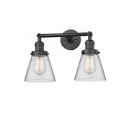 Cone - 2 Light - 16 inch - Oil Rubbed Bronze - Adjustable Bath Vanity Light