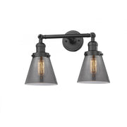 Cone - 2 Light - 16 inch - Oil Rubbed Bronze - Adjustable Bath Vanity Light